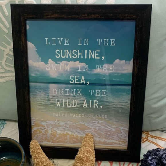 Framed Inspirational Ocean Print - Picture 1 of 9